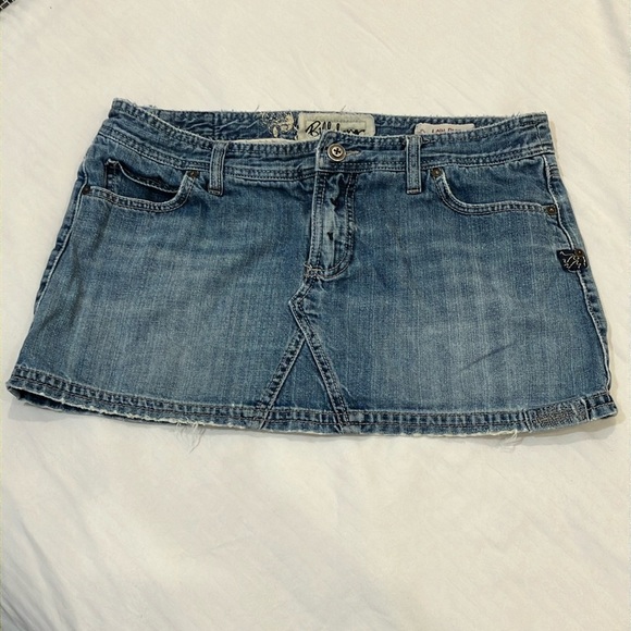 Billabong size 11 Jean Mini Skirt Casual Chic waist 34.5” - Picture 1 of 16